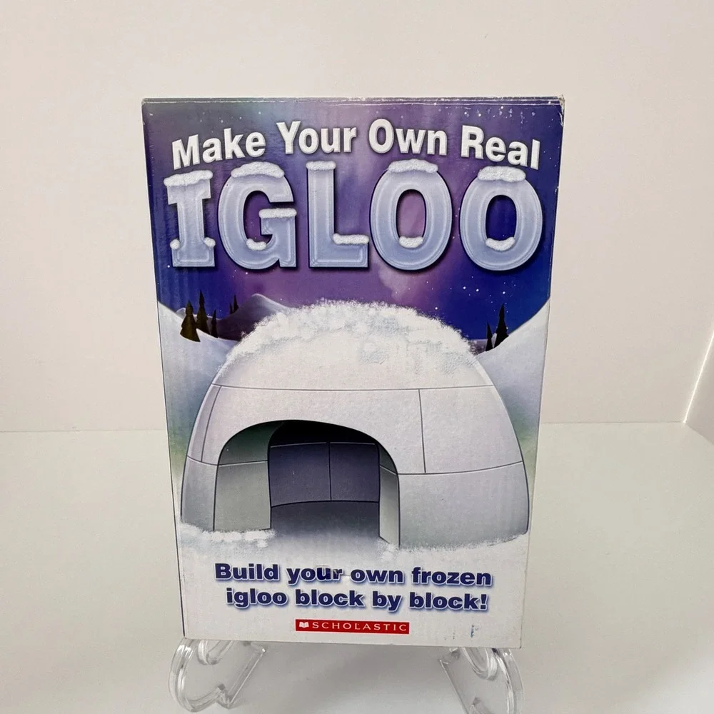 Scholastic Make Your Own Real Igloo Kit Ice Block Mold Book STEM Learning Toy